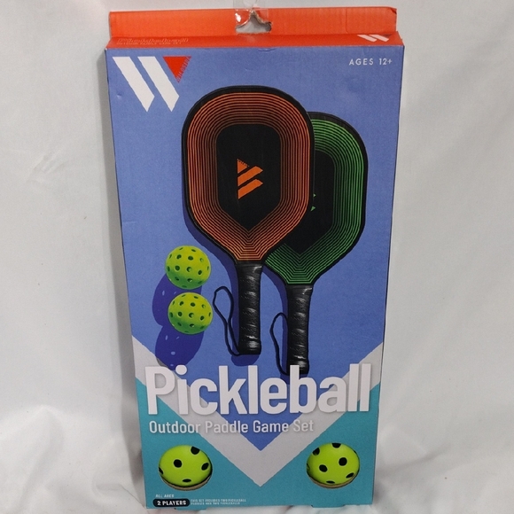 NIB Wildside Pickleball Outdoor Paddle Game Set 2 Players With 2 Paddles/Balls - Picture 1 of 8